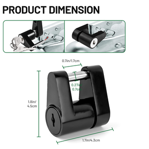 Juego de 4 piezas con kit de bloqueo de remolque, bloqueo de bola y la misma llave para pasadores de 5/8 y 1/2 pulgadas, herramienta de cerrajería para automóviles - Product Image 5