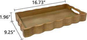 Plateau de service pour la décoration de la maison, plateau de service polyvalent, plateau rectangulaire moderne, plateau de service décoratif, plateau de table basse - Product Image 5