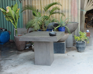 Moderno cuadrado elegante mesa de comedor conjunto de hormigón de alta calidad muebles de interior y exterior - Product Image 5