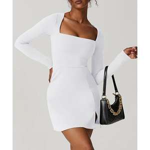 Trendy Hollow Out Summer Women 2026 Sweet and Cute Long <b>Sleeve</b> Racerback Flared <b>Swing</b> A-Line Waist Short <b>Dress</b> - Product Image 3