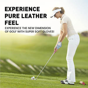 Cabretta ถุงมือกอล์ฟหนังแกะแท้สำหรับผู้หญิงอุปกรณ์กีฬานุ่มสบายโลโก้ออกแบบได้ตามต้องการ - Product Image 6