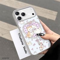 Coque de téléphone magnétique vierge pour sublimation Sweet Heart pour 17 Pro/Pro Max, en TPU souple, motif floral blanc, unisexe