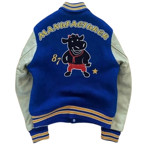 Blouson universitaire d'hiver pour homme, style urbain, avec broderie de logo personnalisée, patchwork de haute qualité, fabrication OEM, vente en gros, style baseball - Product Image 2