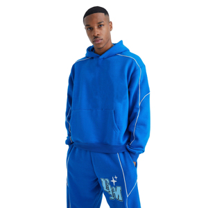 เสื้อฮู้ดผู้ชายคุณภาพพรีเมียม ผ้าฝ้ายฟลีซ 100% สวมใส่สบาย เหมาะสำหรับวิ่งจ๊อกกิ้ง ออกแบบโลโก้ได้ตามต้องการ ชุดวอร์มทรงบ็อกซี่ พรีเมียม - Product Image 5