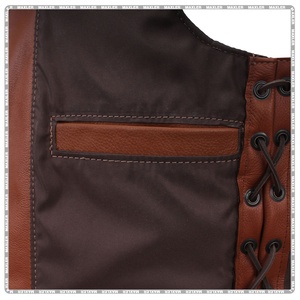 Gilet en cuir personnalisé pour hommes vêtements de motard homologués CE équipement de protection de haute qualité - Product Image 6
