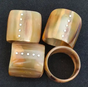 Brazalete de cuerno de búfalo natural para mujeres y niñas, brazalete de cuerno de aspecto antiguo de estilo Vintage puramente hecho a mano, pulsera ética - Product Image 2