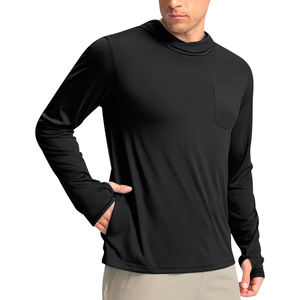 Sudadera con capucha de rendimiento personalizado al por mayor para hombre Sudadera con capucha de pesca con protección UV de secado rápido para estilo y durabilidad al aire libre - Product Image 1
