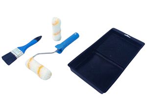 Set di colori con vassoio, pennello, rullo e ricarica da 10 cm (Mader 68406) - Product Image 1