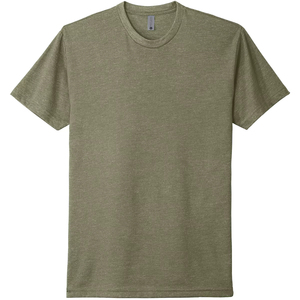 T-shirt unisexe en mélange de trois tissus, couleur olive clair, prix, vente de t-shirts en mélange de trois tissus, couleur olive clair - Product Image 1