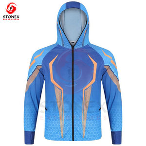 Sudadera con Capucha de Pesca Unisex de Alta Calidad, Spandex/Poliéster, Impresión Personalizada, UPF 50+, para Trabajo al Aire Libre, Tallas Grandes, Servicio OEM - Product Image 1