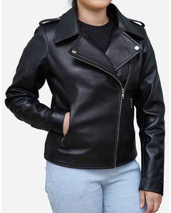 Chaqueta de Cuero de Invierno 2025, Nueva Colección, para Mujer, de Piel de Oveja Estampada, Impermeable, de Alta Calidad, Ajustada, Reversible y Cortavientos - Product Image 2