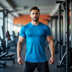 เสื้อยืดยกน้ำหนักสำหรับผู้ชายเสื้อยืดสำหรับออกกำลังกายเล่นฟิตเนสเพาะกายกล้ามเนื้อ - Product Image 6