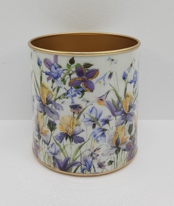 Florero de metal de diseño clásico y calcomanía de maceta esmaltada acabada para el hogar y maceta decorativa al aire libre hecha a mano personalizada - Product Image 3