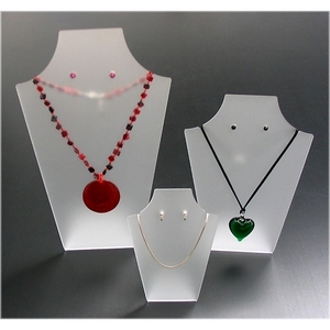 Support de présentation de colliers en acrylique, taille et couleur personnalisées, finition brillante, autoportant pour la présentation de bijoux - Product Image 4
