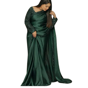 Vente à chaud de robe de soirée de mariage soyeuse sari indien pour femmes prêt-à-porter vêtements pakistanais avec Salwar Kameez - Product Image 1