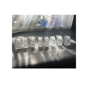 แหวนผ้าเช็ดปากอะคริลิสําหรับงานแต่งงานและอัญมณีใสหลายสีในสต็อกนิ้วทําขนาดที่กําหนดเอง - Product Image 2