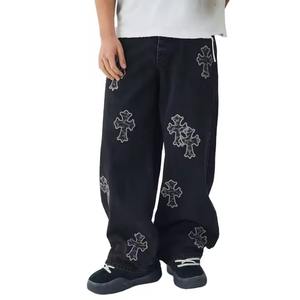 Pantalones Vaqueros de Mezclilla Personalizados para Hombre, Corte Ajustado, Elásticos, Casuales, de Calle, Tejido Suave y Duradero, Pantalones de Moda, Venta al por Mayor de Fábrica - Product Image 1