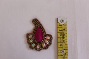 Parche con Motivos de Cuentas Indias para Decoración de Trajes Salwar, Parche de Lujo con Cuentas Zari para Trajes Indios, Bordado a Mano y Adorno con Cuentas - Product Image 2