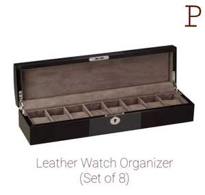 Boîte d'affichage de montre de luxe pour hommes Organisateur en cuir spécialisé avec housses et étuis pour dragonne - Product Image 4