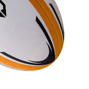 Ballons de rugby professionnels de qualité supérieure, tailles personnalisées, couleur unie, cousus à la machine, durables, en caoutchouc et cuir, pour clubs. - Product Image 4