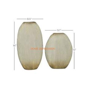 Set of 2 Different Sizes <b>Table</b> <b>Top</b> Aluminum <b>Flower</b> Vases and Pots Best <b>Top</b> Quality <b>Table</b> <b>Top</b> Handmade Classic <b>Flower</b> Vases Pot - Product Image 1