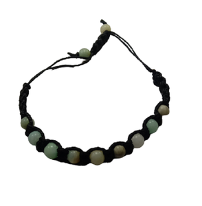 <b>Bracelet</b> Indian Amazonite Stone Crystal Thread <b>Bracelet</b> Natural Gemstone Fashion Jewelry <b>Men</b> and Women Gift Energy Meditation - Product Image 4