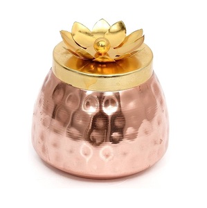 Pot de noix de fruits secs de concepteur unique utiliser des cadeaux décoratifs et d'affaires à la maison artisanat en métal fait à la main - Product Image 1