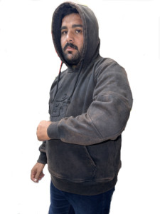 400 GSM poids lourd noir acide lavé à capuche blanc hommes pull Vintage hiver personnaliser Logo sweats à capuche - Product Image 3