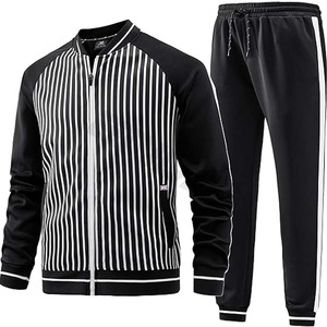 Ensemble de survêtements coupe-vent en nylon et polyester léger de meilleure qualité pour hommes avec logo personnalisé et fermeture éclair grande taille pour la saison de printemps - Product Image 1