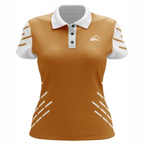 Polo de mujer personalizado al por mayor, ropa deportiva de punto de poliéster transpirable con diseños impresos o logotipos - Product Image 1