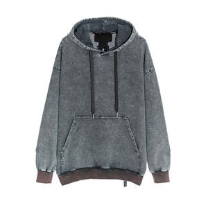 Sudadera con Capucha Extra Grande de Felpa de Algodón para Hombre, Otoño e Invierno 2026, Informal, a la Moda, Personalizada, Bordada, Lavada al Ácido, Cálida, con Cierre - Product Image 1