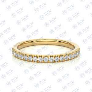 0.60 tcw brilliant CUT ผู้หญิงครึ่งนิรันดร์ Moissanite แหวนครบรอบความรักวันเกิดของขวัญวงดนตรี - Product Image 4