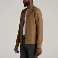 Veste en cuir et toile personnalisée, écologique, respirante, pour homme, hiver, haute qualité, mode outdoor, col montant, logo frontal