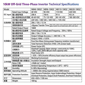 CE Certified Professional 5kw 10kw Isolated Type Off <b>Grid</b> Single Phase Inverter with Full Protection for Farm - Product Image 5