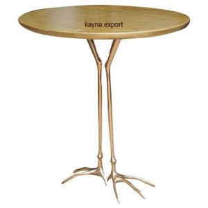 Modern Handicraft Aluminum <b>Gold</b> <b>Round</b> Movable Coffee <b>Table</b> for Living Room - Product Image 1