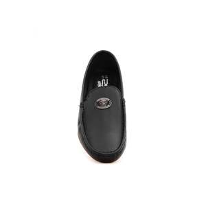 Mocasín formal negro para niños Mocasín negro elegante para niños para ocasiones formales - Product Image 1