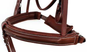 Caballo Snaffle Cuero Brida Fabricante Anatomic Dressage Snaffle Indian Leather - Product Image 6