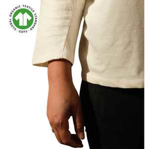 <b>Womens</b> Organic Cotton Raglan Sleeves <b>T</b>-<b>Shirt</b> - Natural Undyed, 4.3 oz Jersey, Cropped Sleeves, Relaxed Fit, Soft and Breathable - Product Image 3