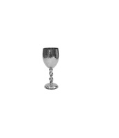 Coupe Kiddush en laiton avec plateau assorti, style moderne fait main, capacité 51-100 ml, marque DC, modèle DC-KC-037