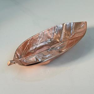 Cuenco de frutas secas de hoja con acabado de cobre hecho a mano utilizado para Bodas de fiesta y hogar al precio más bajo - Product Image 2