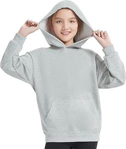 Sweat à capuche pour enfants filles, polaire uni, molleton français, lourd, vêtements d'hiver pour enfants, à capuche, respirant - Product Image 6