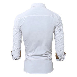 Chemises décontractées pour hommes de qualité supérieure, style streetwear, 100% coton, respirantes, écologiques, séchage rapide, manches régulières - Product Image 2