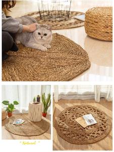 Vente en gros d'osier épais écologique jonc de mer tissé style bohème antidérapant tapis acceptant les animaux de compagnie tapis salon Vietnam - Product Image 5