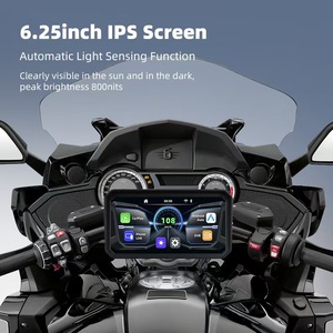 Pantalla de Moto de <span class=keywords><strong>5</strong></span> <span class=keywords><strong>pulgadas</strong></span>, Monitor portátil para motocicleta, compatible con DVR, navegación para motocicleta, CarPlay inalámbrico, Android Auto - Product Image 4