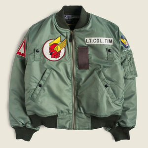 Veste bomber pour homme en tissu français en nylon et polyester, article frais, imperméable, tendance hip-hop, broderie, veste bomber pour homme - Product Image 1