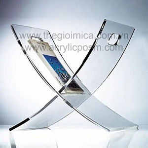 Estante de exhibición de acrílico transparente de alta calidad, organizador de servilletas rectangulares para pañuelos y servilletas - Product Image 5