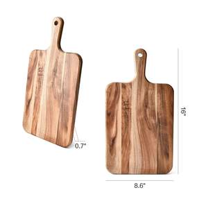 Planche à découper en bois de qualité naturelle pour la cuisine, découpe de légumes, fonctionnement manuel, bois naturel, couleur naturelle - Product Image 3
