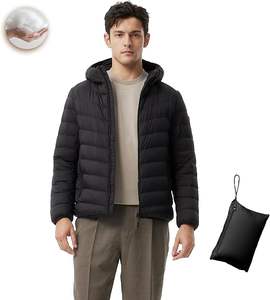 เสื้อแจ็กเก็ตบอมเบอร์ผู้ชายทำจากผ้าขนสัตว์แบบไฮสตรีทสำหรับฤดูหนาวเสื้อขนเป็ดน้ำหนักเบามีฮู้ดคอตั้งขนาด XL - Product Image 1