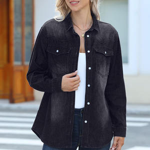 Gran oferta, ropa de calle, chaqueta vaquera hecha a medida para mujer, artículos Premium, Chaquetas vaqueras elegantes transpirables a prueba de viento para mujer, servicio OEM - Product Image 6