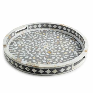 Bandeja para servir con Incrustaciones de nácar elegante hecha a mano, técnica pulida, precio de fábrica al por mayor para decoración y uso de recuerdo - Product Image 1